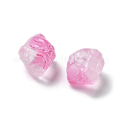 Perles de verre transparentes de peinture de cuisson&nbsp;GLAA-C035-01I