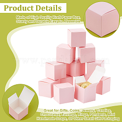 Boîtes cadeaux de rangement de boucles d'oreilles et colliers en papier kraft carré&nbsp;CON-WH0095-90B-01