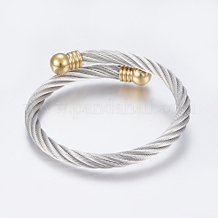 Bracciali con coppia in acciaio inossidabile 304&nbsp;BJEW-G584-18