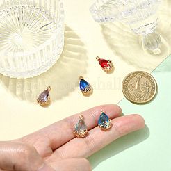5 pièces 5 couleurs pendentifs en verre transparent&nbsp;GLAA-FS0002-74