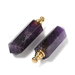 Facettierte natürliche Amethyst-Spitzanhänger&nbsp;G-H252-F01A