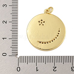 Cremagliera placcatura micro ottone spianare pendenti zirconi&nbsp;KK-C074-50G