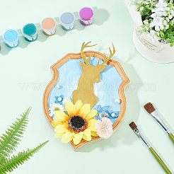 Display mit speziell geformter Gummi-Holzbasis&nbsp;WOOD-WH0023-36