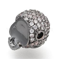 Perline zirconi micro pave  in ottone&nbsp;ZIRC-Q001-95B