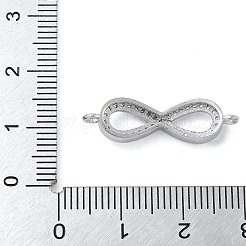 Gestell aus Messing mit Mikropflaster und klaren Zirkonia-Unendlichkeits-Anschluss-Charms&nbsp;KK-A234-079P