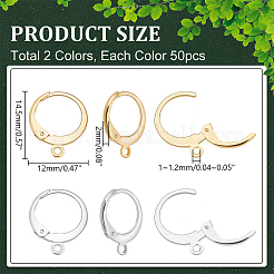 100 pz 2 colori 304 acciaio inossidabile leverback orecchino risultati&nbsp;STAS-PH0005-69
