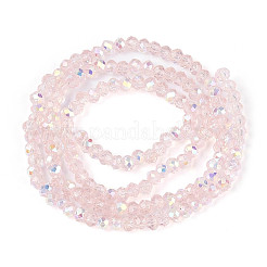 Fili di perline rondelle in vetro trasparente placcato color ab&nbsp;EGLA-T029-2mm-10H