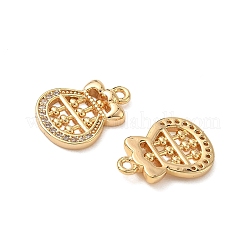 Ciondoli in ottone zirconi chiari micro pavé&nbsp;KK-B160-03G