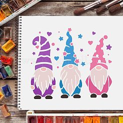 Grands modèles de pochoirs de peinture de dessin réutilisables en plastique&nbsp;DIY-WH0202-076
