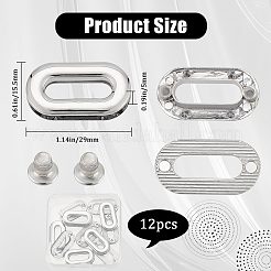 12 Stück Ösen aus Legierung für die Tasche&nbsp;FIND-GF0004-58