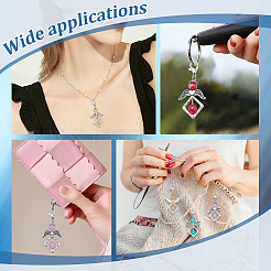 32 pendentif décoratif en acrylique et alliage en forme d'ange&nbsp;HJEW-PH02098