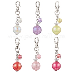 6 pz decorazioni pendenti rotonde in acrilico&nbsp;HJEW-JM04231