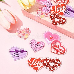 14 stücke 7 stile valentinstag transparent acryl anhänger&nbsp;OACR-FS0001-98