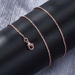 Boston-Link-Ketten aus Messing für Damen&nbsp;NJEW-D302-59RG