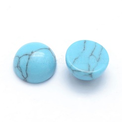 Synthetik Türkiscabochons&nbsp;X-G-P393-R13-6mm