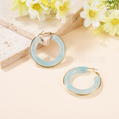 1 par de pendientes de aro de acero inoxidable 304&nbsp;EJEW-TA0001-89D