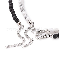 2 Stück 2-teiliges Halsketten-Set mit Emaille-Anhänger und Yin-Yang-Anhänger aus Legierung&nbsp;NJEW-JN04175-02