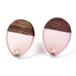 Accessoires de boucles d'oreilles en résine et bois de noyer&nbsp;MAK-N032-006A-A05
