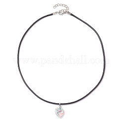 8 pieza de 8 estilos de collares colgantes de luna y flor de corazón de vidrio galvanizado&nbsp;NJEW-JN05136