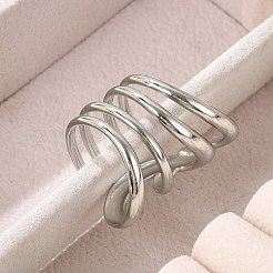 Anelli con polsino multistrato in acciaio inossidabile 304 per donna&nbsp;RJEW-G338-16P