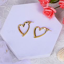 Orecchini pendenti a cuore in ottone con 925 spilla in argento sterling da donna&nbsp;JE1091A