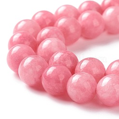 Fili di perle imitazione giada bianca naturale tinti&nbsp;G-I299-F-6mm