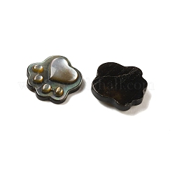 Natürliche schwarze Lippenmuschel-Perlen mit Katzenpfotenabdruck&nbsp;SHEL-M021-04