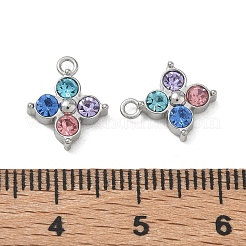 Acero inoxidable 304 con colgantes de rhinestone.&nbsp;SA-CBA49D2-08P-02