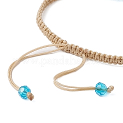 2 pz 2 colori braccialetti di perline di vetro intrecciate a forma di fiore&nbsp;BJEW-JB11077