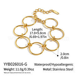 Pulseras de cadena con eslabones de acero inoxidable 304 de 20 mm para mujer&nbsp;GQ4302-1