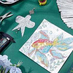 Fogli quadrati di carta stagnola per incisioni artigianali&nbsp;DIY-WH0671-302A-01