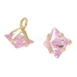 Charms in ottone zirconi a pavé di ottone&nbsp;CU-CBABEB3-05G