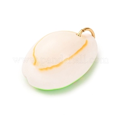 Pendenti stampati in conchiglia ciprea naturale&nbsp;STAS-Z168-03G-03