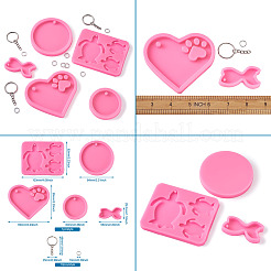 DIY Schlüsselbund Silikon Formen Kits&nbsp;DIY-TA0008-64