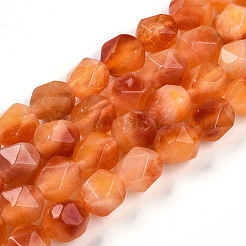 Gefärbt natürlichen weißen Jade Perlen Stränge&nbsp;G-T139-8mm-45U