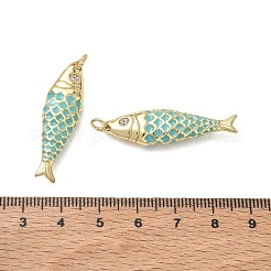 Pendenti in zirconi cubici trasparenti in micro pavè di ottone&nbsp;KK-G522-43G-04B