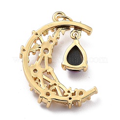 Colgante micropavé cubic zirconia de latón&nbsp;ZIRC-H122-04G-01
