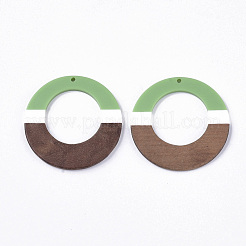 Colgantes de resina y madera de nogal&nbsp;RESI-S358-96I
