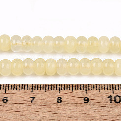 Teñidos naturales blancas abalorios de jade hebras&nbsp;G-T139-59A-15