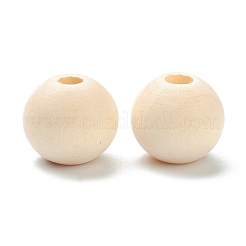 Perles en bois naturel non fini&nbsp;WOOD-XCP0001-19E