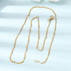 Collares de cadena Lumachina unisex de acero inoxidable 304&nbsp;NJEW-K305-13G