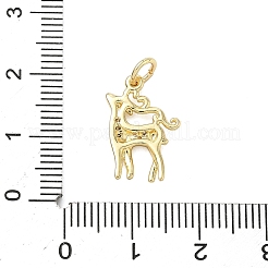 Pendentifs avec zircon cubiques à micro-pavés en laiton&nbsp;KK-K368-06D-G
