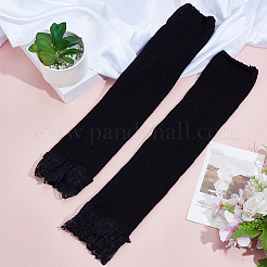 1 Paar lange Spitzenhandschuhe aus Acrylfasern&nbsp;AJEW-CN0006-67B