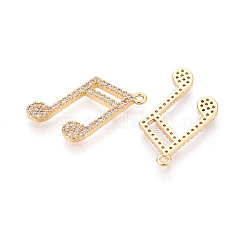 Messing micro pave klare zirkonia anhänger&nbsp;KK-T074-110A-G