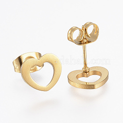 Boucles d'oreilles à tige en acier inoxydable 304&nbsp;EJEW-H350-33G