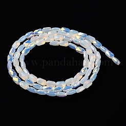 Transparentes perles de verre de galvanoplastie brins&nbsp;GLAA-Q099-G01-05
