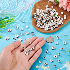 300 Stück 3 Stile Unterlegscheibe Messing Strass Abstandsperlen&nbsp;RB-TA0001-33P