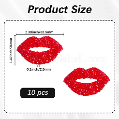 10 pieza de rhinestone de resina termoadhesivos&nbsp;DIY-GF0014-32