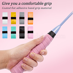 8 Bündel 8 Farben PU-Leder Anti-Rutsch Badminton Tennisschläger Griffband&nbsp;DIY-SP0005-45B