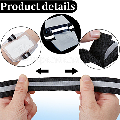4 Stück Polyester- und PVC-Armband-Ausweiskartenhalter&nbsp;OFST-GF0001-04B